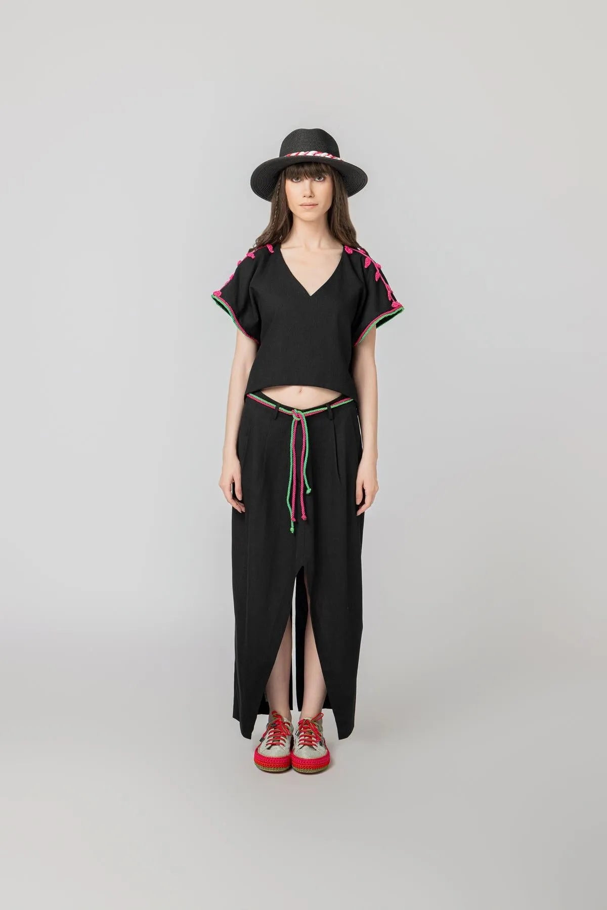 “NAVIGATE” LINEN SET- PINK-Outfit Sets-STEFFY- Pointure.AE