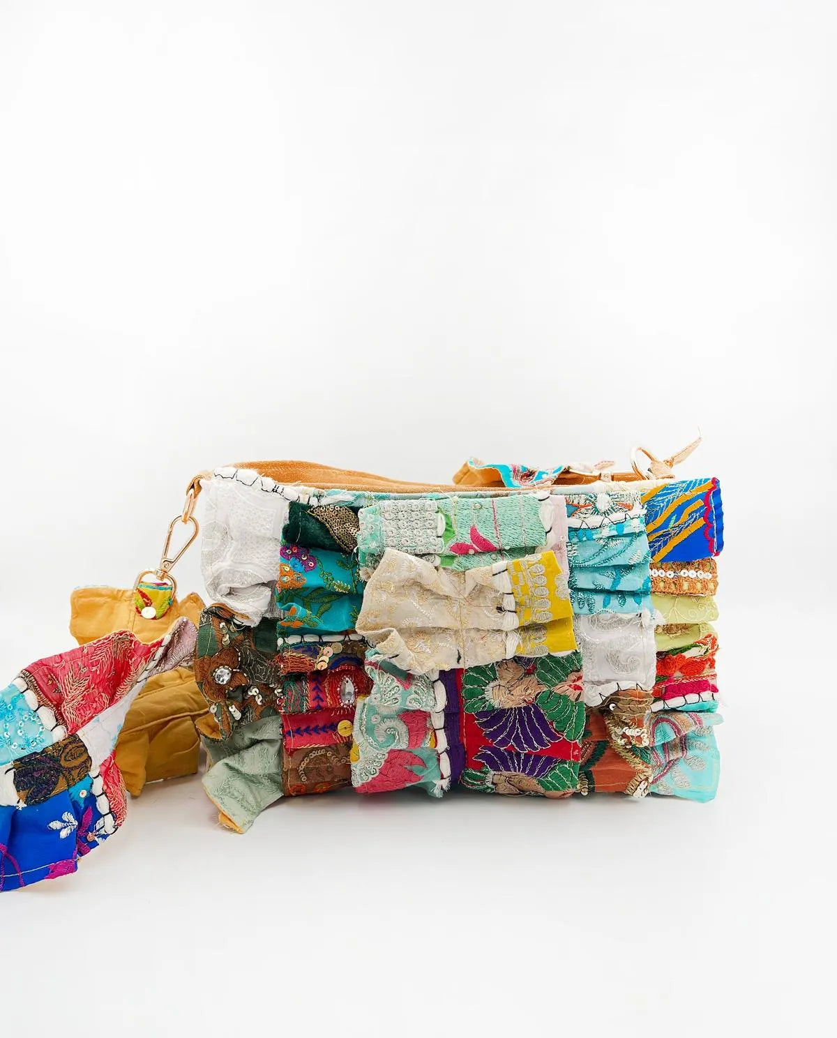 PATCHWORK CROSSBODY BAG-Cross-Body Bags-ALEX MAX- Pointure.AE