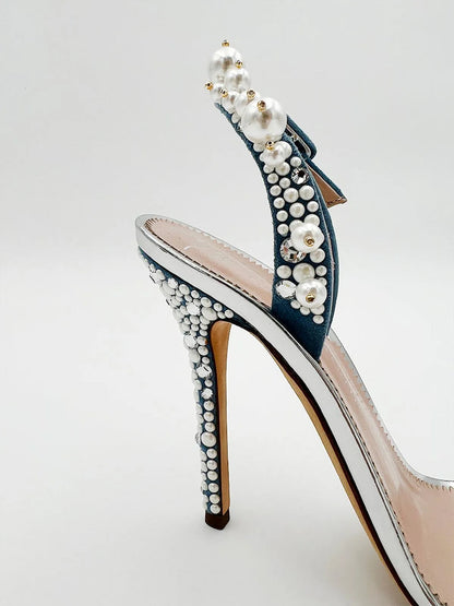 PEARL AND CRYSTAL SANDAL-Sandals-GIUSEPPE ZANOTTI- Pointure.AE