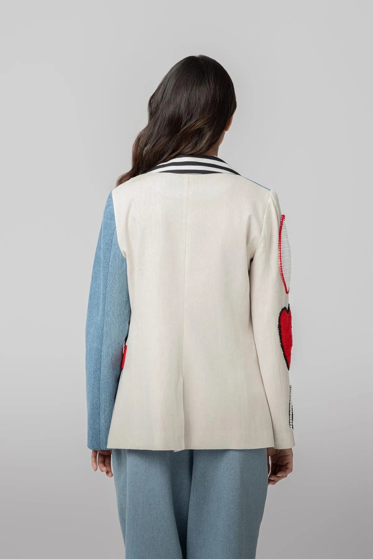 “PILOT” DENIM BLAZER-Blazers-STEFFY- Pointure.AE