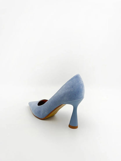 POINTED TOE PUMP IN LIGHT BLUE-Pumps-CORINA- Pointure.AE