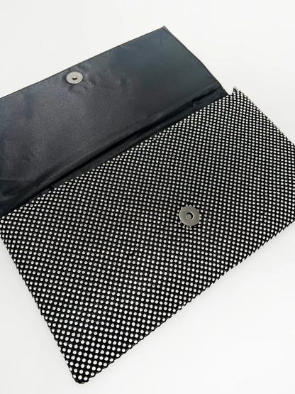 RHINESTONE CLUTCH IN BLACK-Clutches-STAY IN STYLE- Pointure.AE