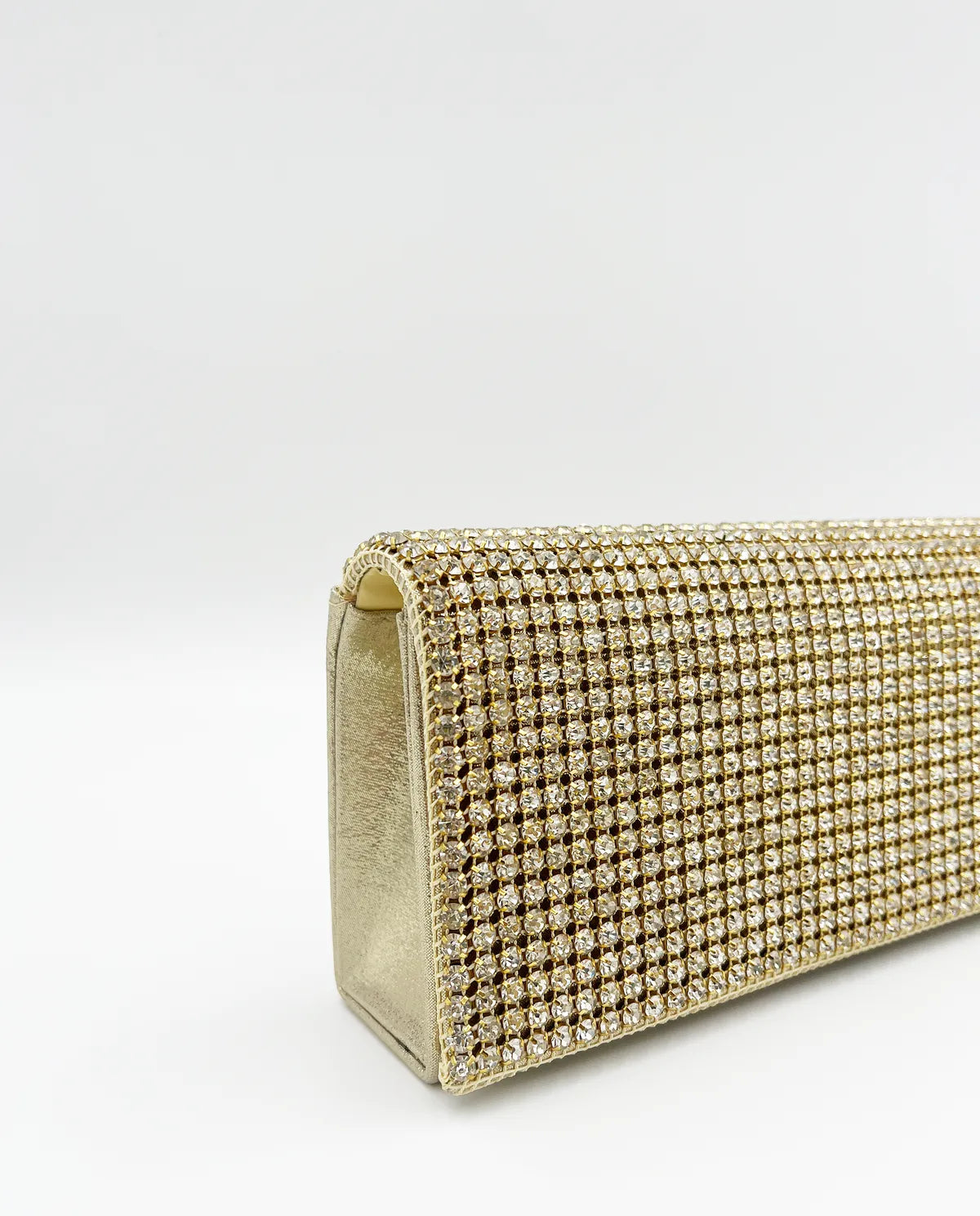 RHINESTONE CLUTCH IN GOLD-Clutches-OSVALDO ROMA- Pointure.AE