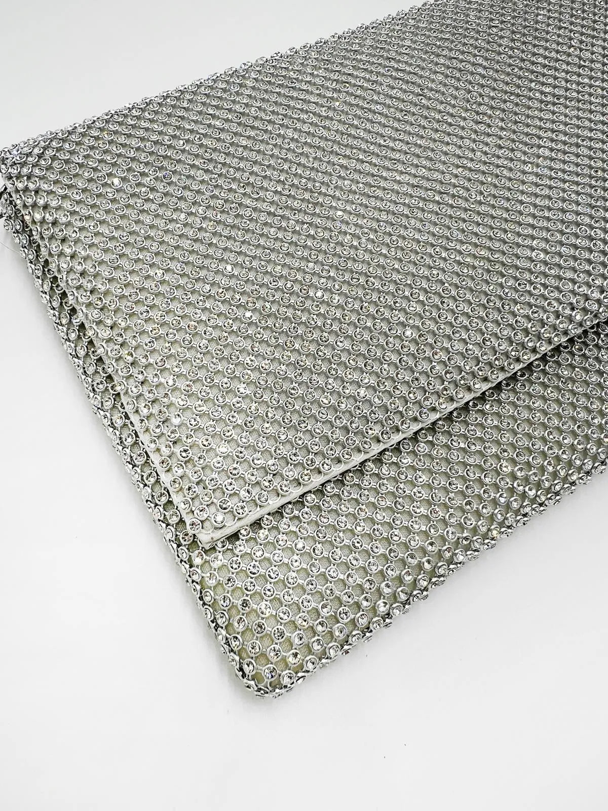 RHINESTONE CLUTCH IN SILVER-Clutches-STAY IN STYLE- Pointure.AE