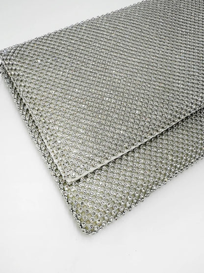 RHINESTONE CLUTCH IN SILVER-Clutches-STAY IN STYLE- Pointure.AE