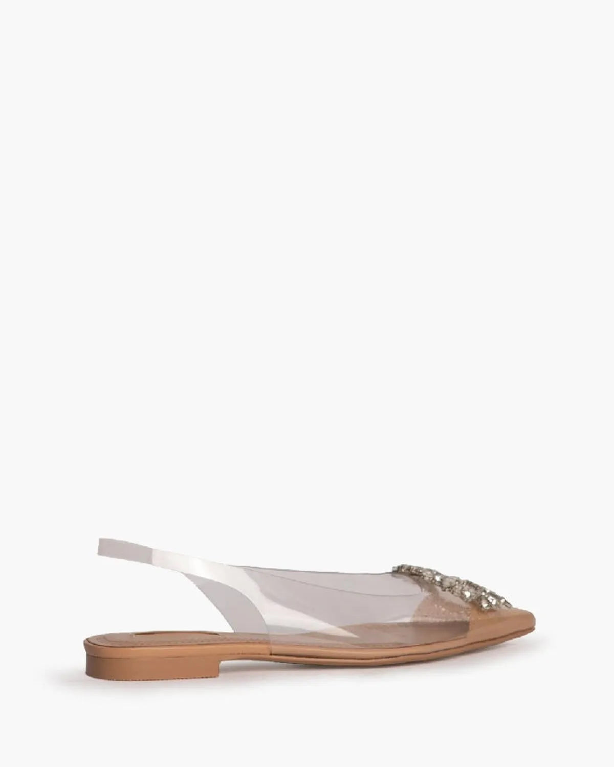 RHINESTONE DETAIL FLAT SLINGBACK-Flats-CORINA- Pointure.AE