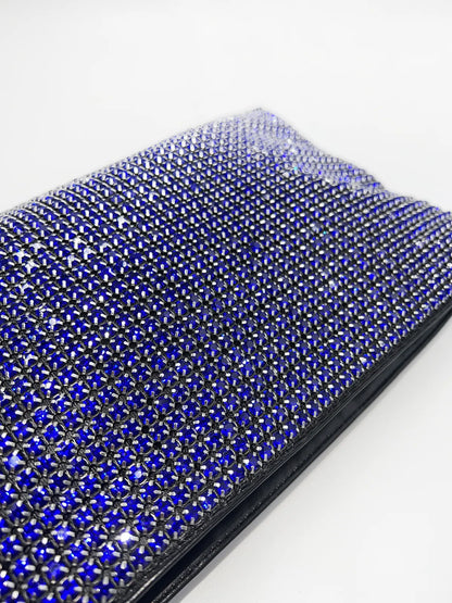 RHINESTONE POUCH IN BLUE-Pouches-STAY IN STYLE- Pointure.AE