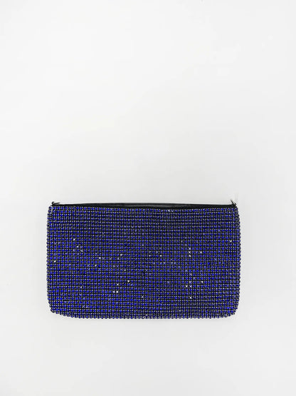 RHINESTONE POUCH IN BLUE-Pouches-STAY IN STYLE- Pointure.AE