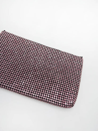 RHINESTONE POUCH IN PINK-Pouches-STAY IN STYLE- Pointure.AE