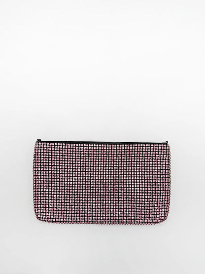 RHINESTONE POUCH IN PINK-Pouches-STAY IN STYLE- Pointure.AE