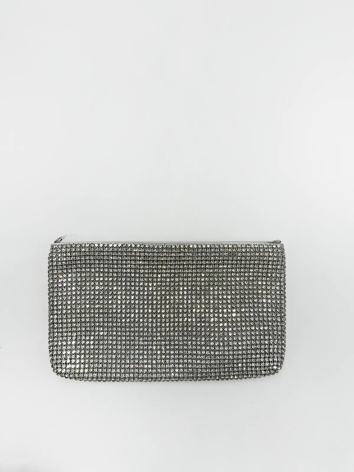 RHINESTONE POUCH IN SILVER-Pouches-STAY IN STYLE- Pointure.AE