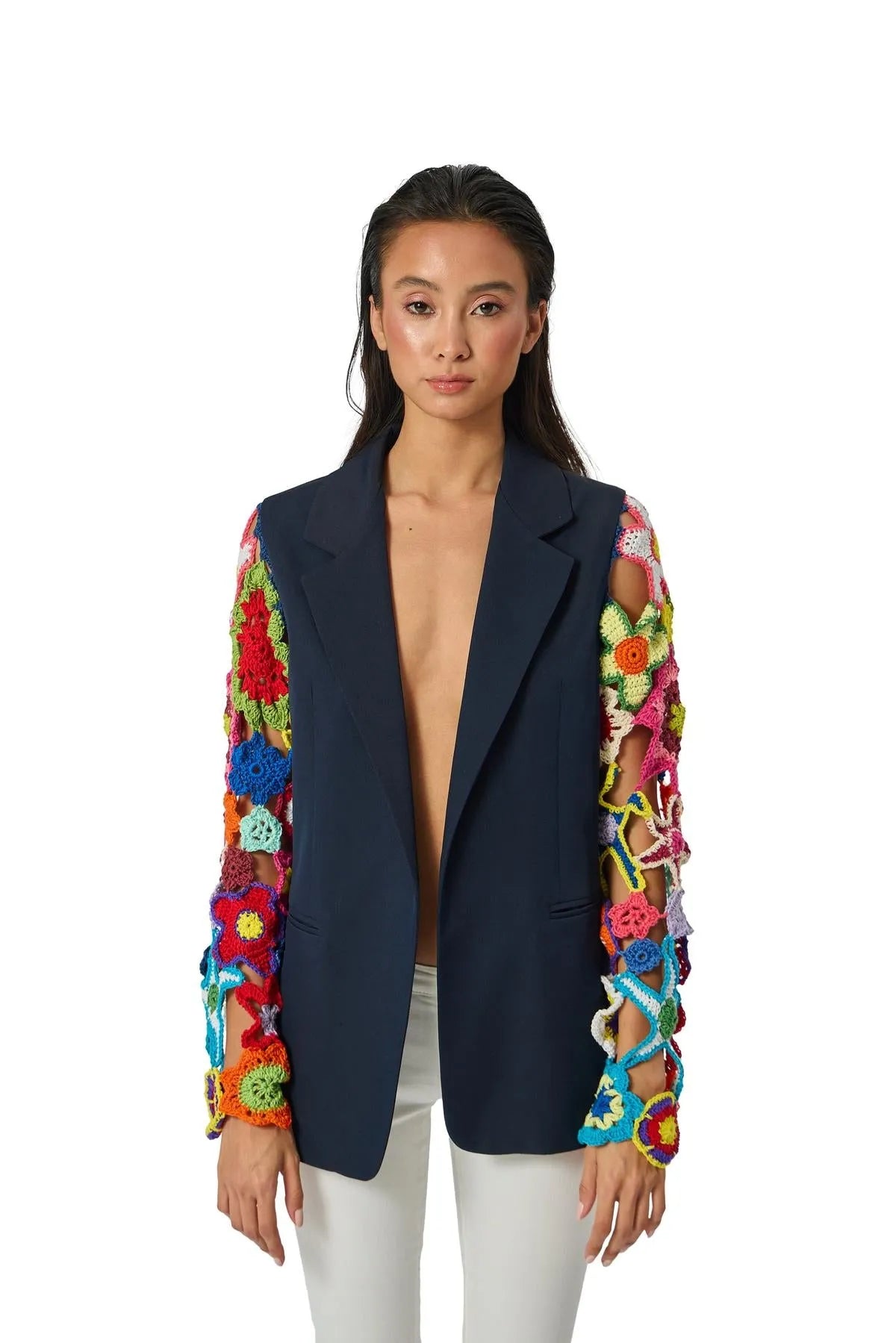 “ROSE” NAVY BLAZER-Blazers-STEFFY- Pointure.AE