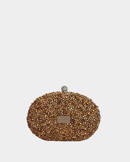 ROUNDED RHINESTONES CLUTCH-Clutches-MARIE CLAIRE- Pointure.AE