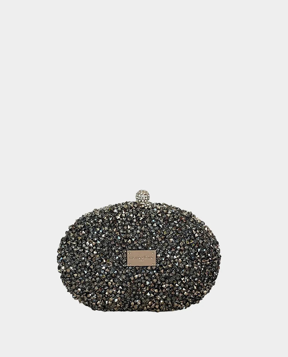 ROUNDED RHINESTONES CLUTCH-Clutches-MARIE CLAIRE- Pointure.AE