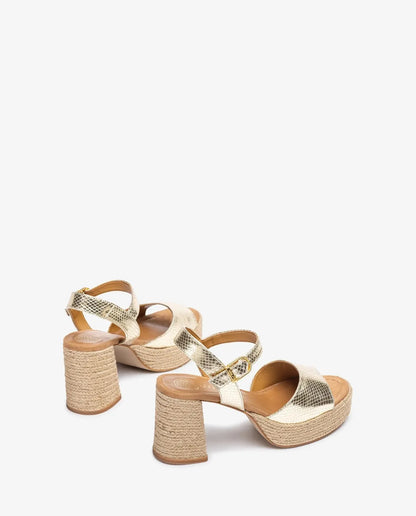 SANDAL WITH A JUTE HEEL AND PLATFORM-Sandals-UNISA- Pointure.AE