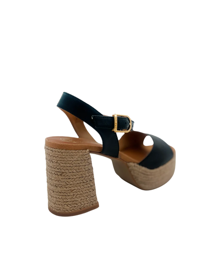 SANDAL WITH A JUTE HEEL AND PLATFORM-Sandals-UNISA- Pointure.AE