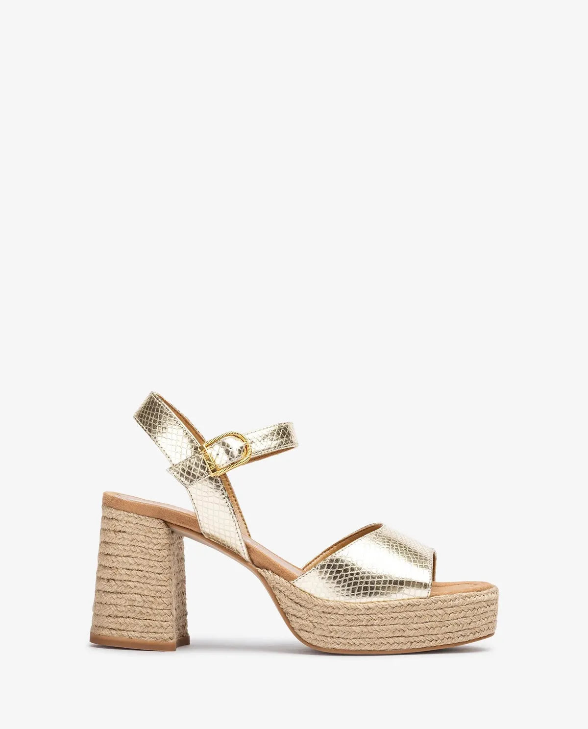 SANDAL WITH A JUTE HEEL AND PLATFORM-Sandals-UNISA- Pointure.AE