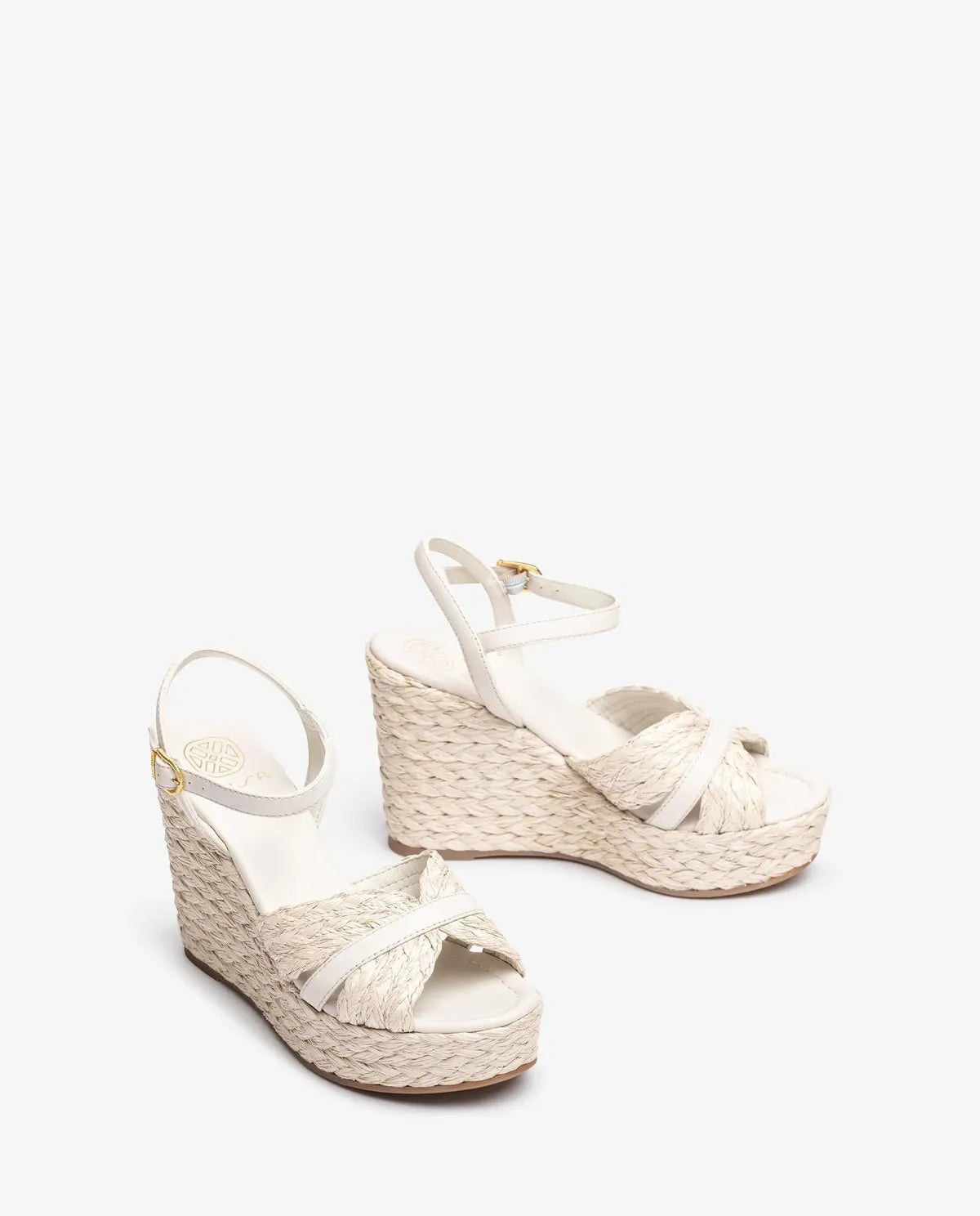 SANDAL WITH HIGH RAFFIA WEDGE-Wedges-UNISA- Pointure.AE