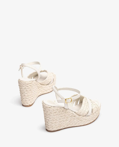 SANDAL WITH HIGH RAFFIA WEDGE-Wedges-UNISA- Pointure.AE