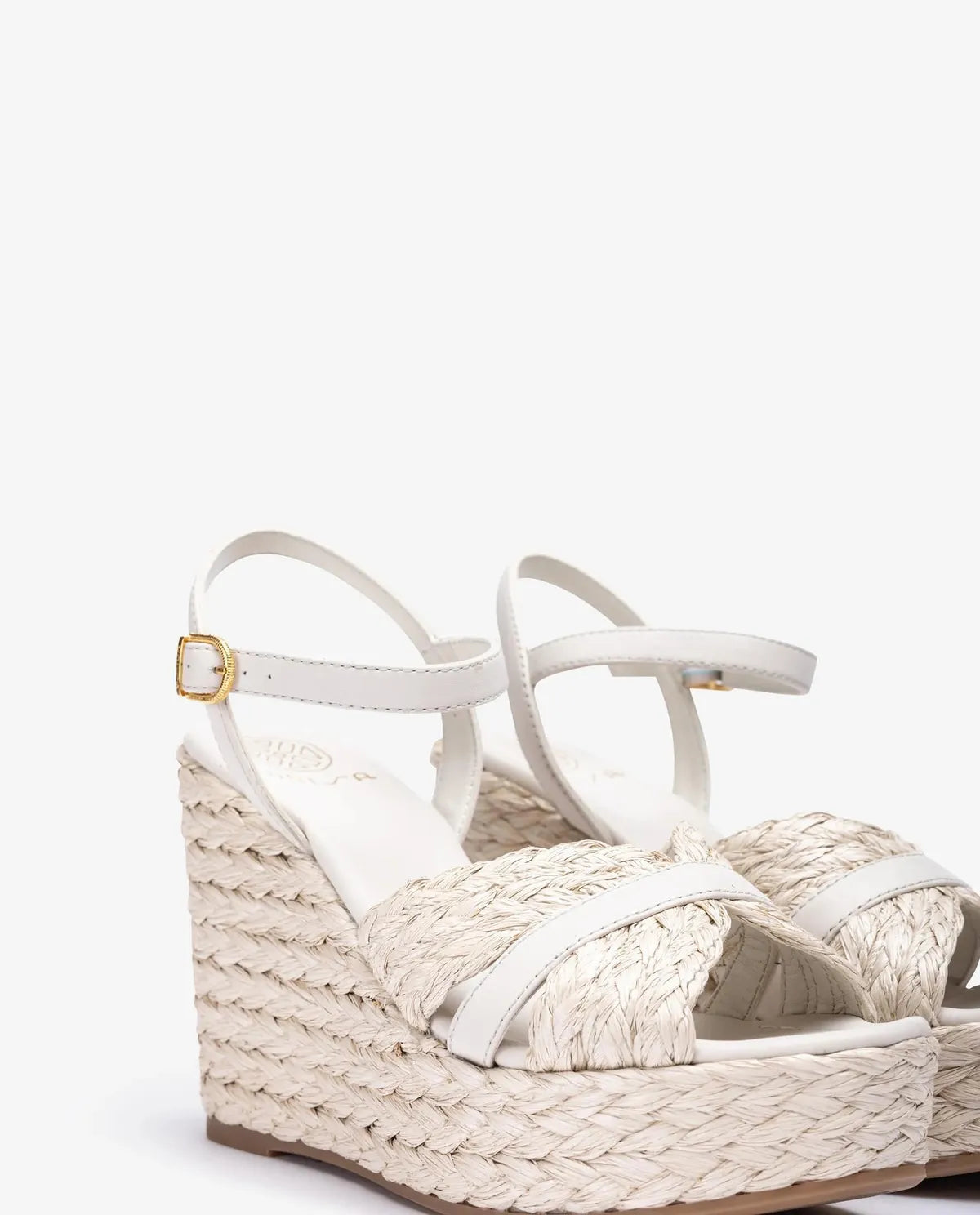 SANDAL WITH HIGH RAFFIA WEDGE-Wedges-UNISA- Pointure.AE