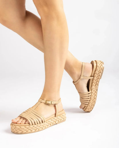 SANDAL WITH PLAITED BLOCK-Sandals-UNISA- Pointure.AE