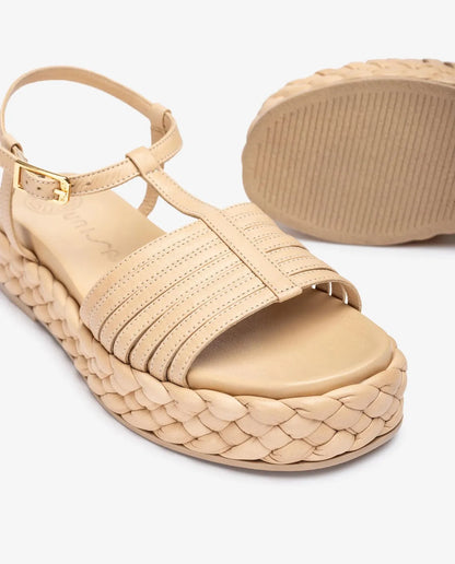 SANDAL WITH PLAITED BLOCK-Sandals-UNISA- Pointure.AE