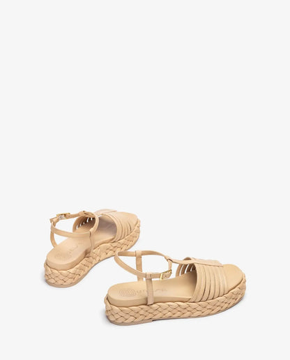 SANDAL WITH PLAITED BLOCK-Sandals-UNISA- Pointure.AE
