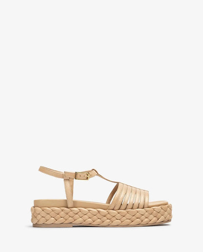 SANDAL WITH PLAITED BLOCK-Sandals-UNISA- Pointure.AE