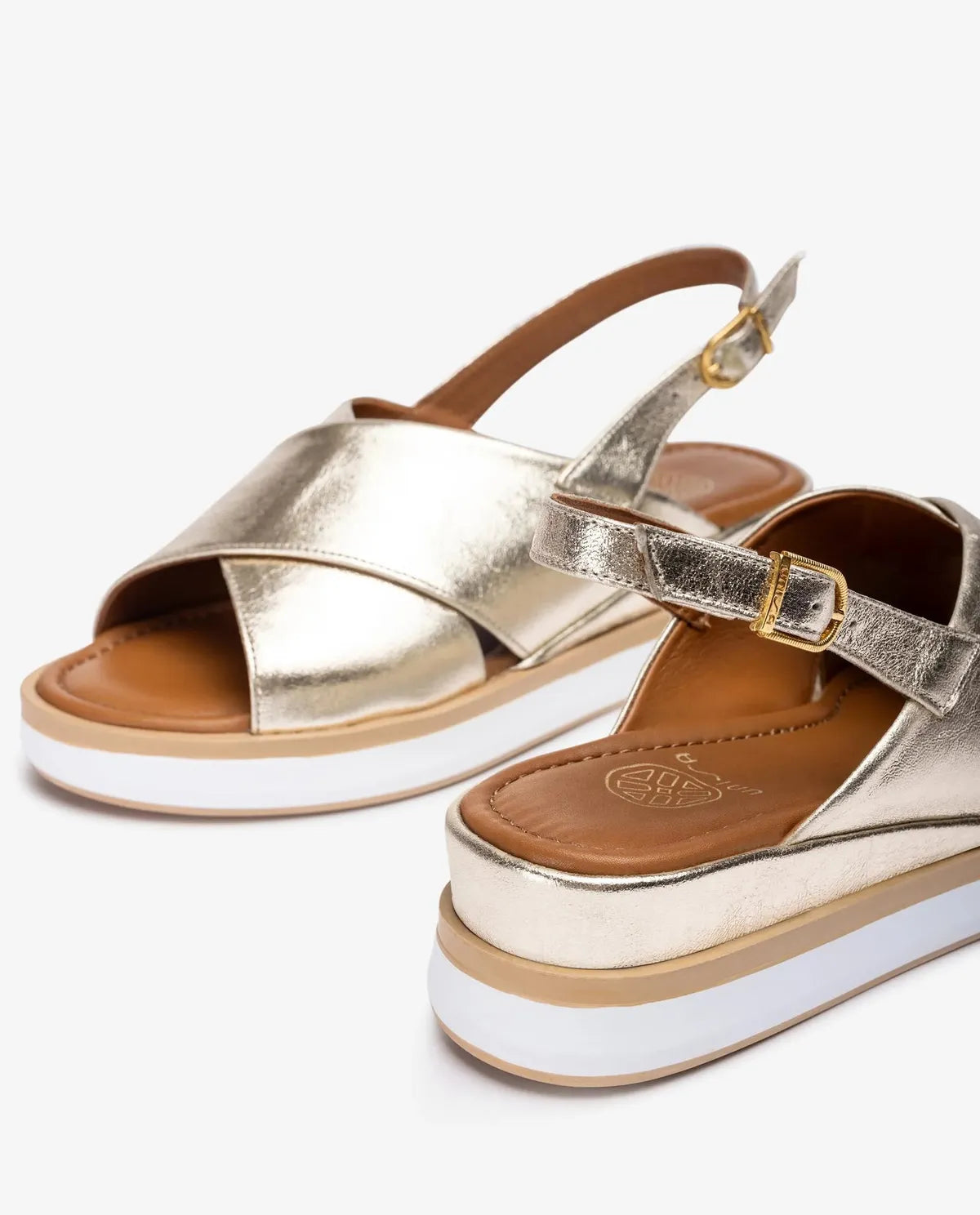 SANDAL WITH WIDE CROSSOVER STRAPS-Sandals-UNISA- Pointure.AE