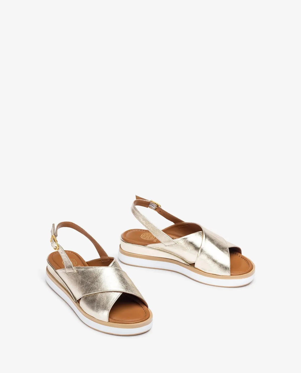 SANDAL WITH WIDE CROSSOVER STRAPS-Sandals-UNISA- Pointure.AE
