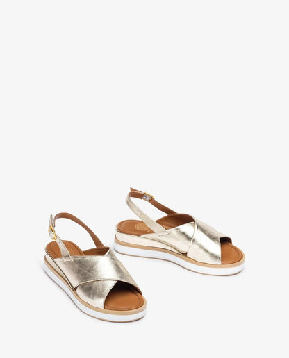 SANDAL WITH WIDE CROSSOVER STRAPS-Sandals-UNISA- Pointure.AE