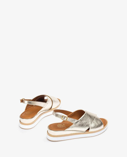 SANDAL WITH WIDE CROSSOVER STRAPS-Sandals-UNISA- Pointure.AE