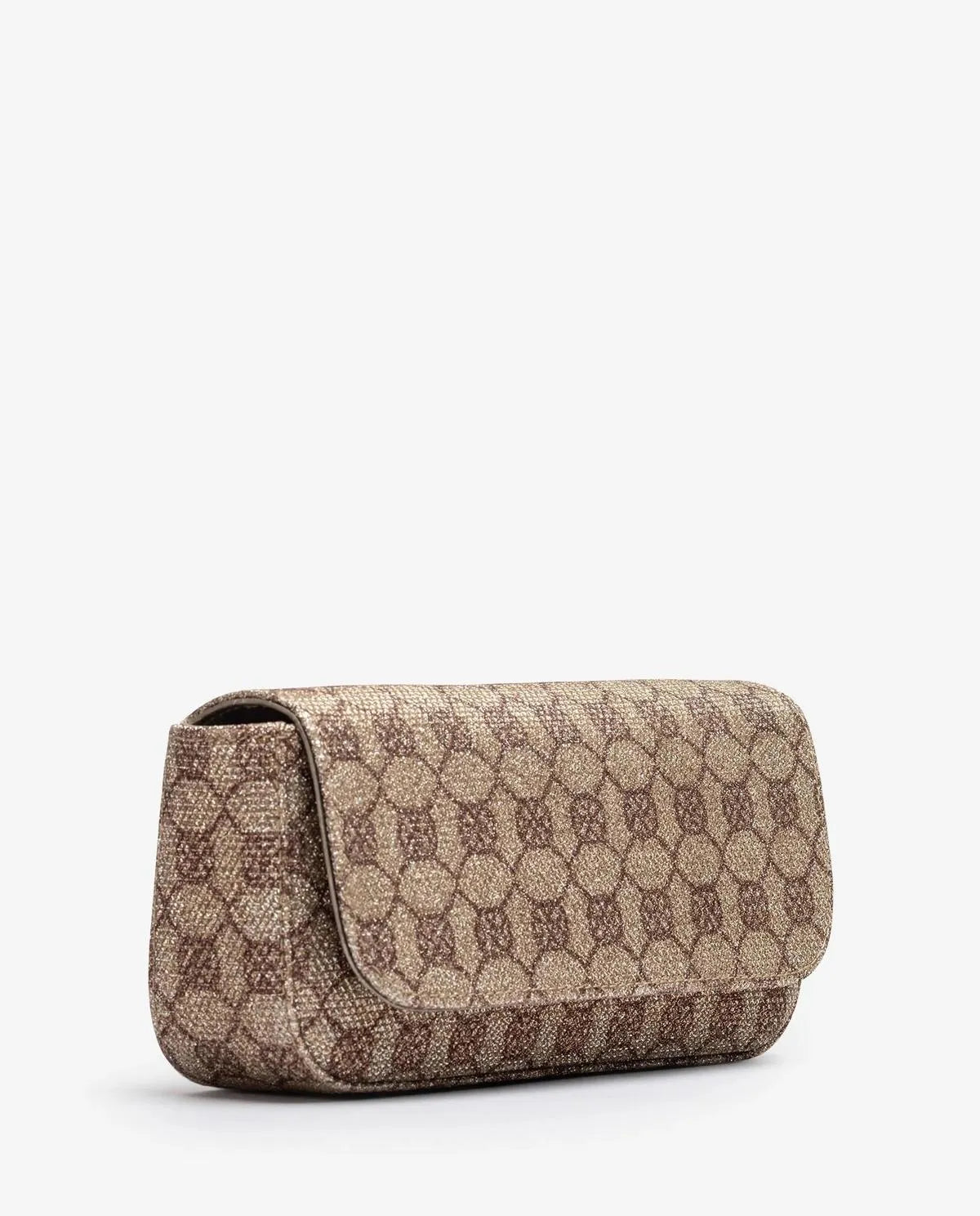 SHINY FABRIC MONOGRAM CLUTCH-Clutches-UNISA- Pointure.AE