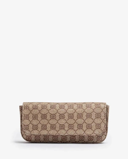 SHINY FABRIC MONOGRAM CLUTCH-Clutches-UNISA- Pointure.AE