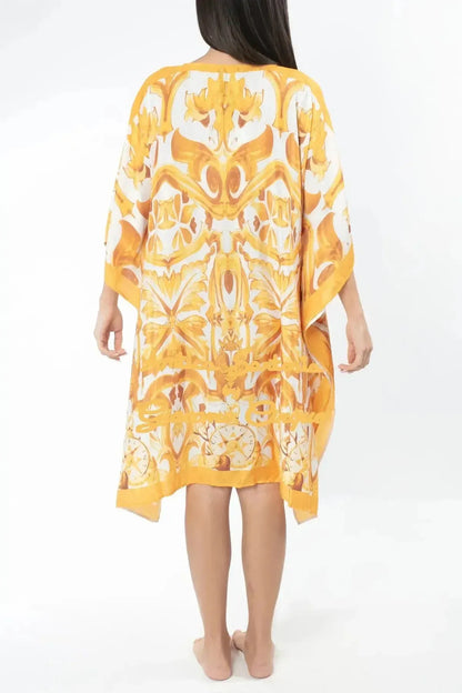 SHORT PONCHO IN GIALLO