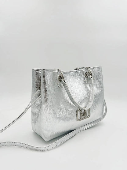 SILVER TOP-HANDLE BAG-Top Handle Bags-MAGA MILANO- Pointure.AE