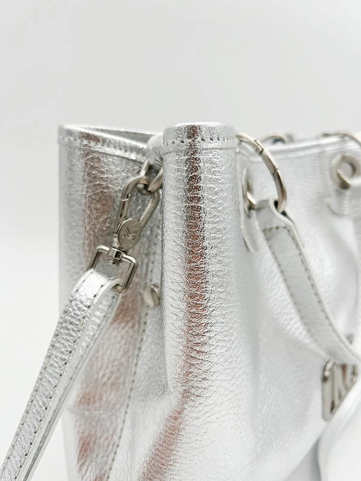 SILVER TOP-HANDLE BAG-Top Handle Bags-MAGA MILANO- Pointure.AE