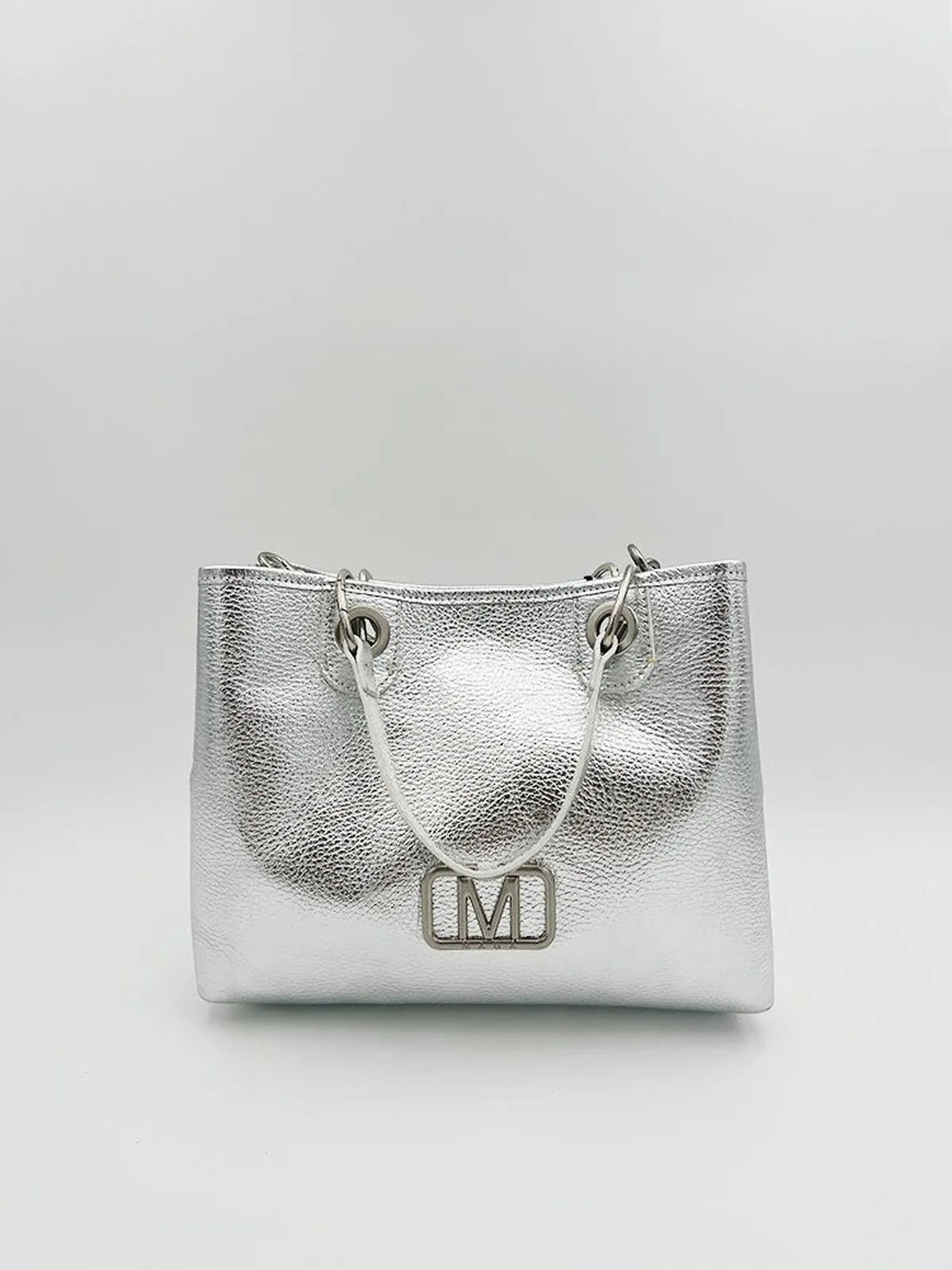 SILVER TOP-HANDLE BAG-Top Handle Bags-MAGA MILANO- Pointure.AE