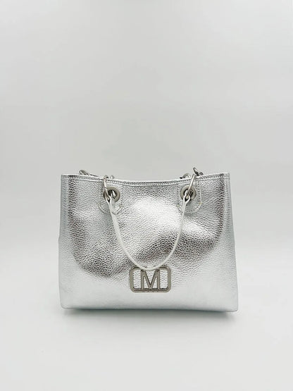 SILVER TOP-HANDLE BAG-Top Handle Bags-MAGA MILANO- Pointure.AE