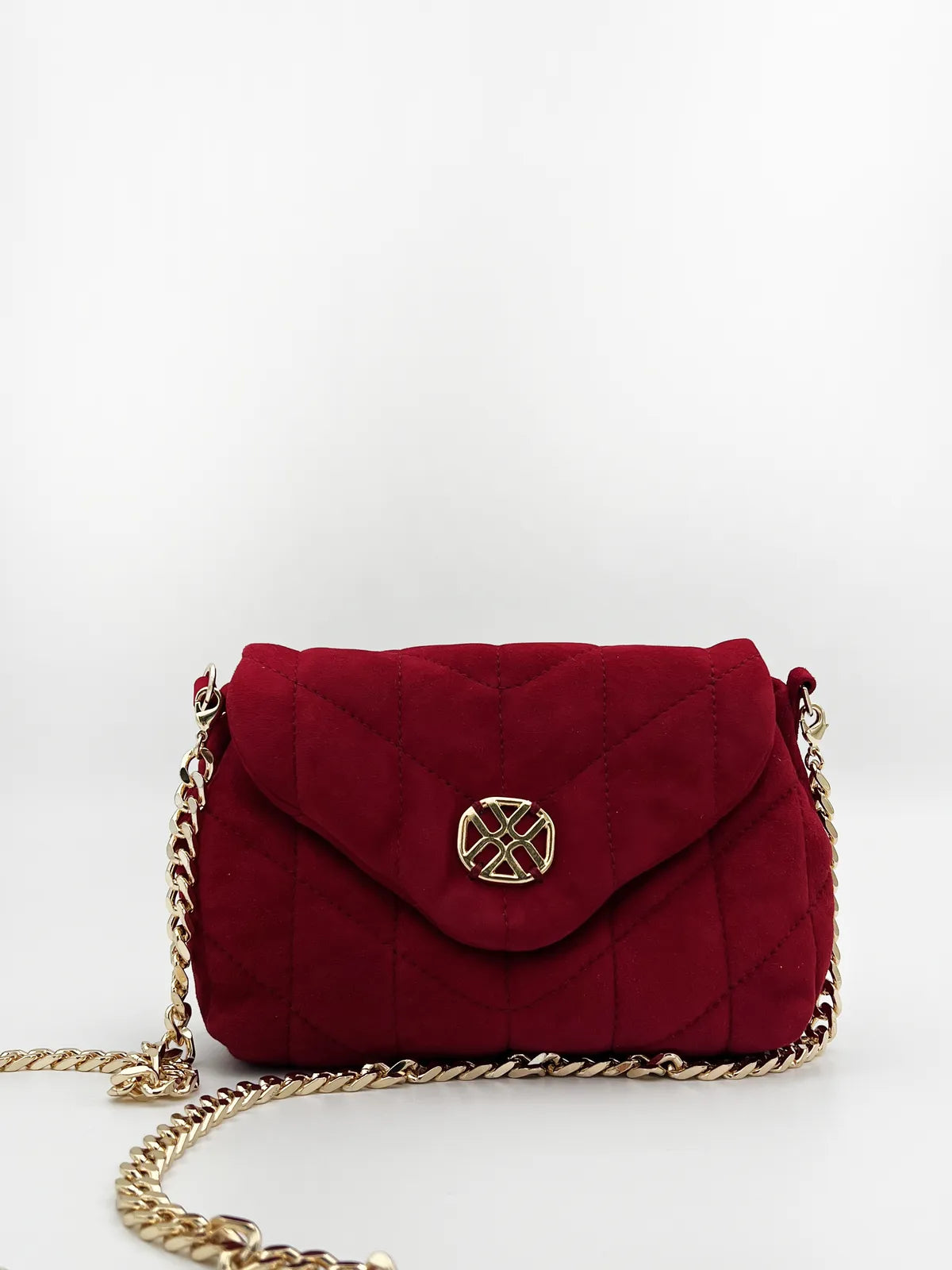 SMALL QUILTED EFFECT HANDBAG IN SUEDE-Cross-Body Bags-UNISA- Pointure.AE