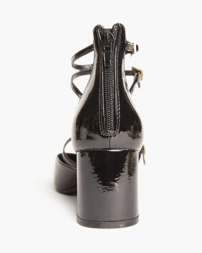 STRAP HEELS IN BLACK-Sandals-CORINA- Pointure.AE