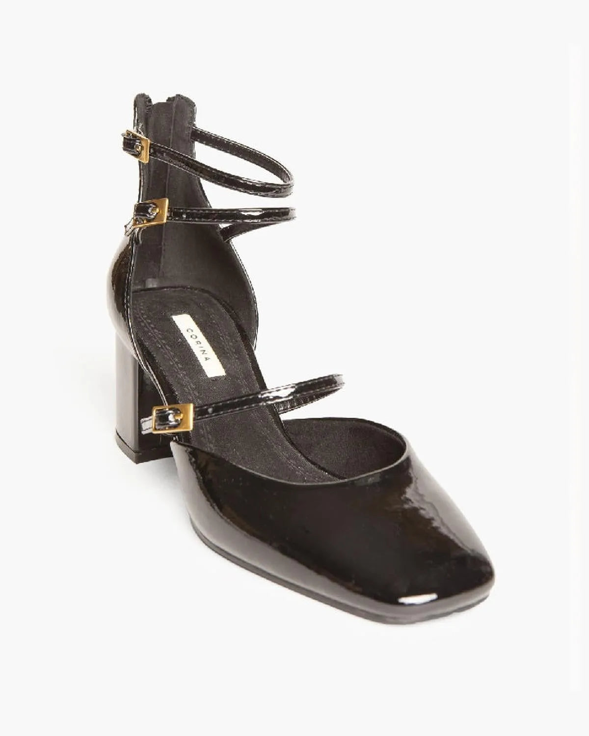 STRAP HEELS IN BLACK-Sandals-CORINA- Pointure.AE