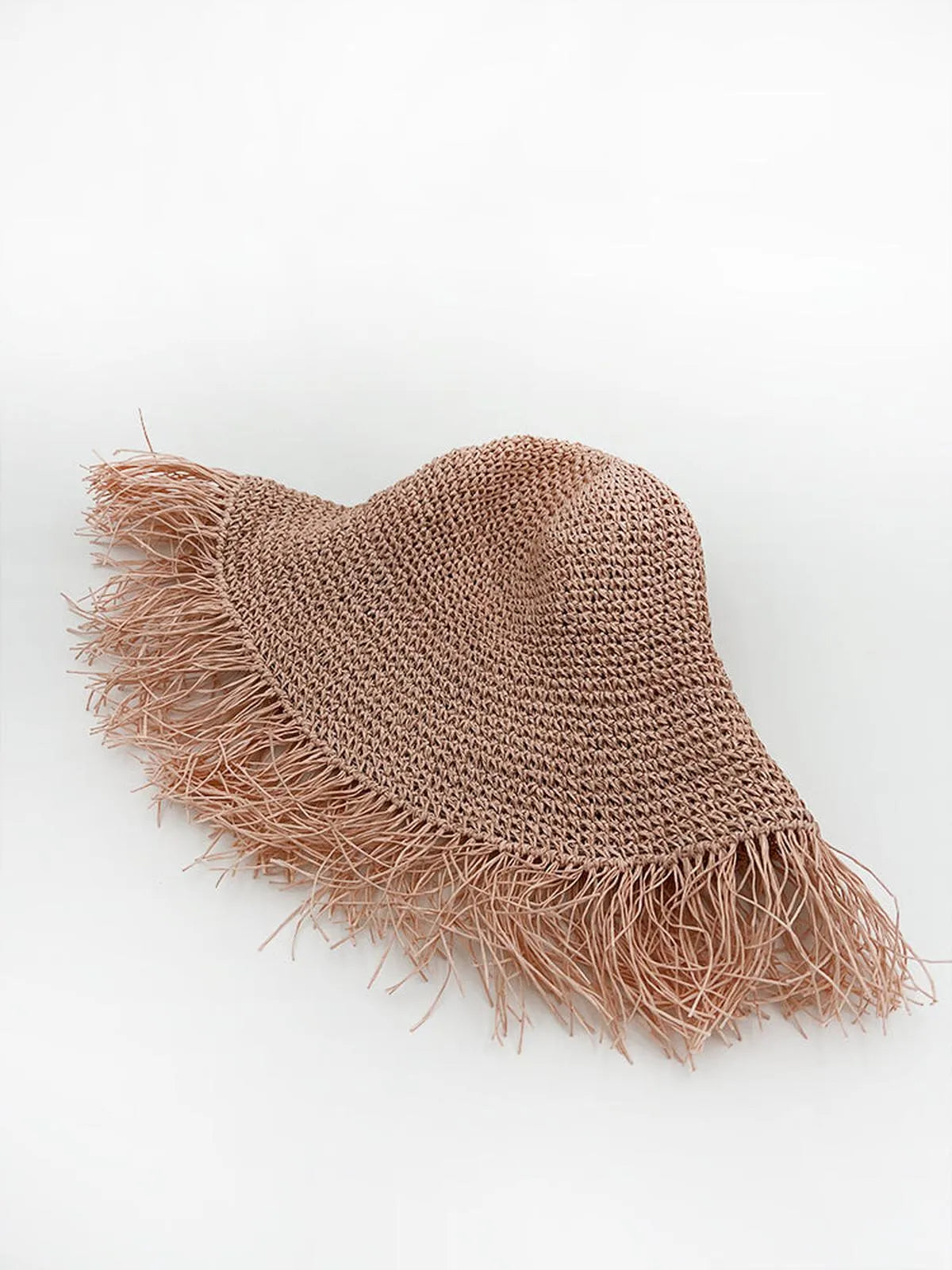STRAW BUCKET HAT IN PINK-Hats-ALEX MAX- Pointure.AE