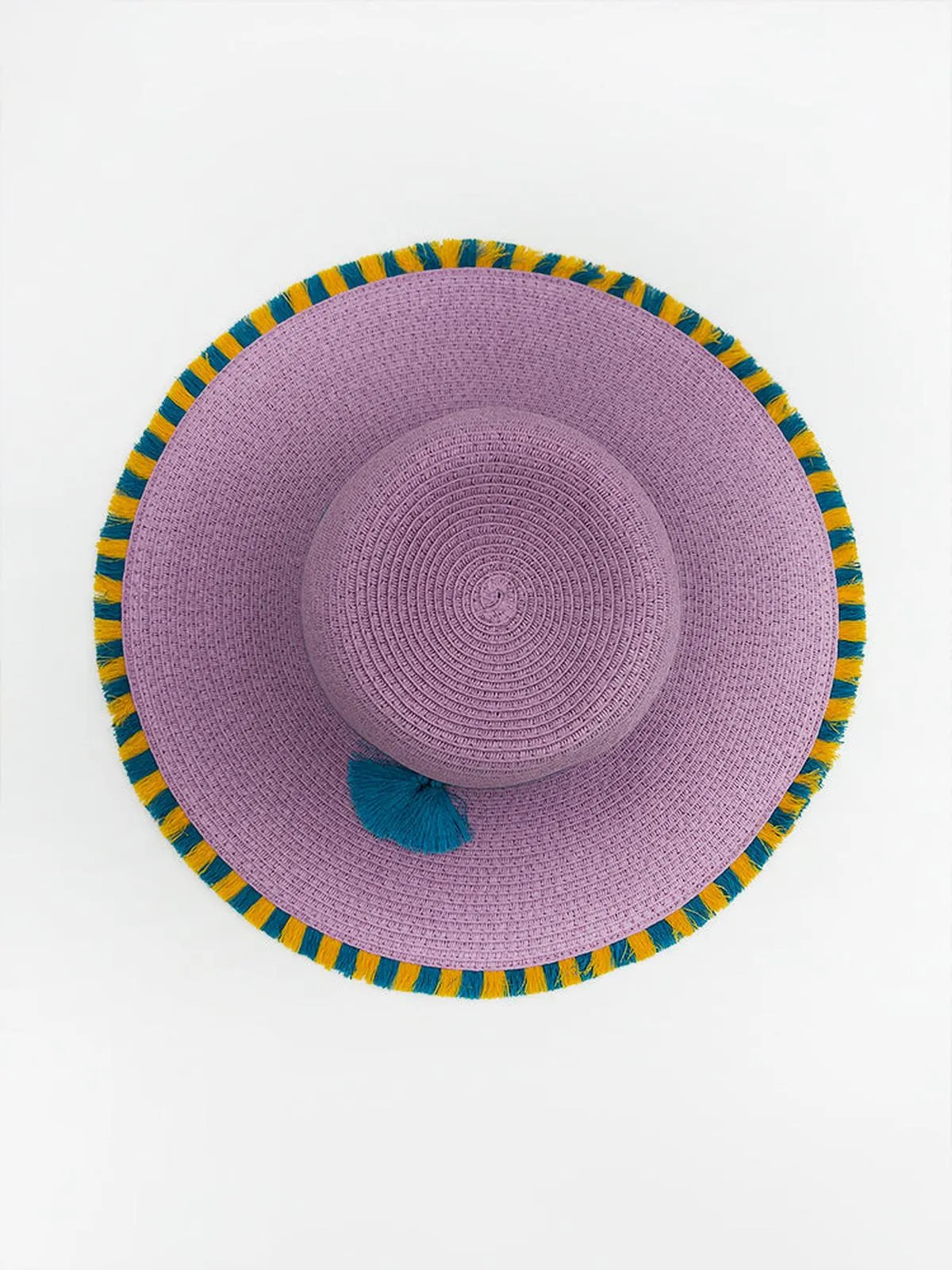STRAW HAT WITH FRINGES-Hats-ALEX MAX- Pointure.AE