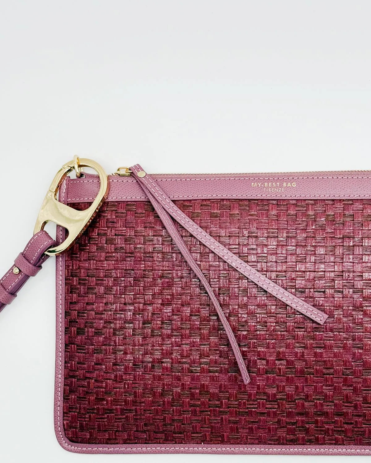 STRAW POUCH IN ROSEWOOD-Pouches-MY BEST BAG- Pointure.AE