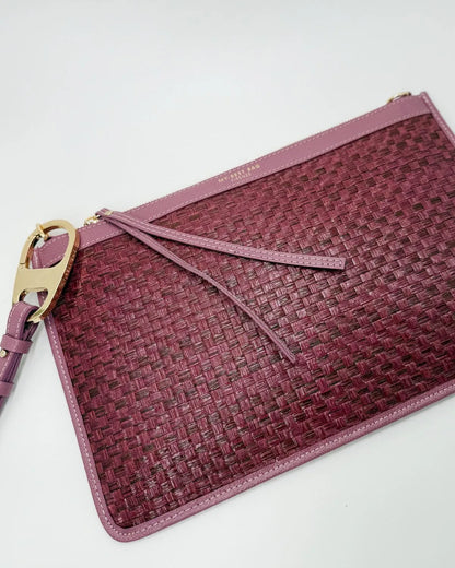STRAW POUCH IN ROSEWOOD-Pouches-MY BEST BAG- Pointure.AE