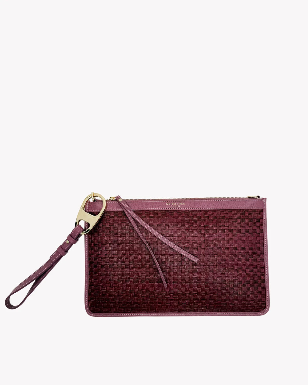 STRAW POUCH IN ROSEWOOD-Pouches-MY BEST BAG- Pointure.AE