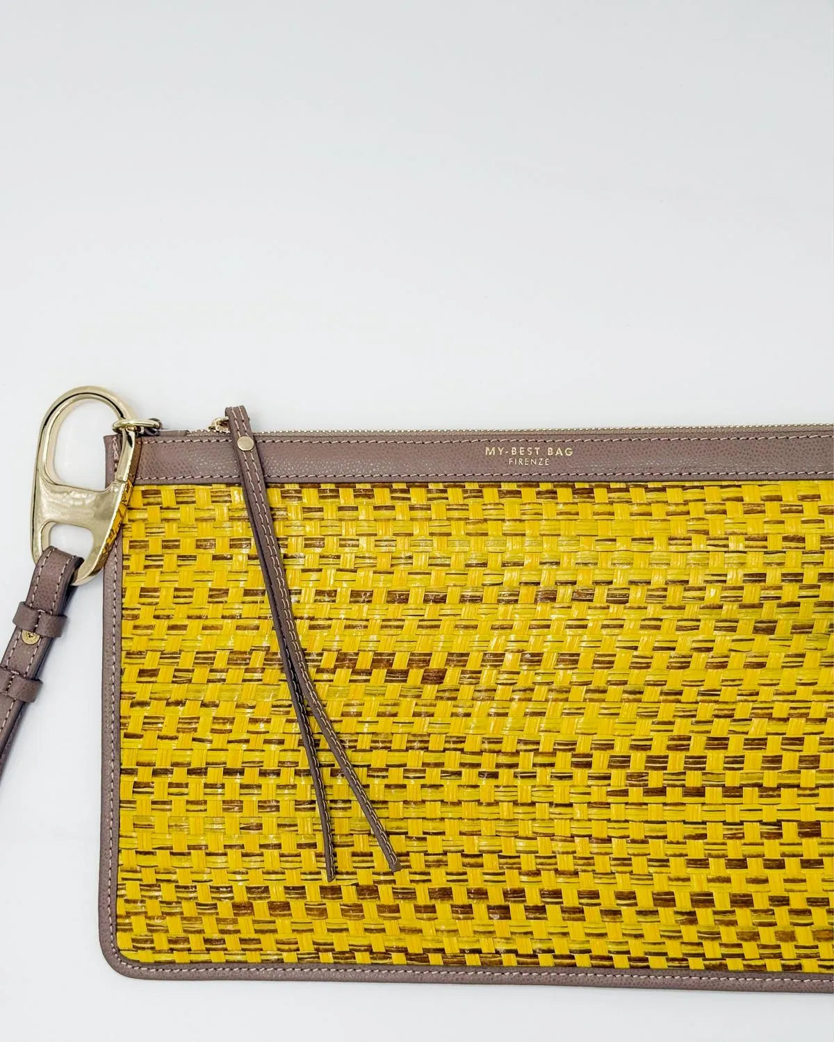 STRAW POUCH IN YELLOW-Pouches-MY BEST BAG- Pointure.AE