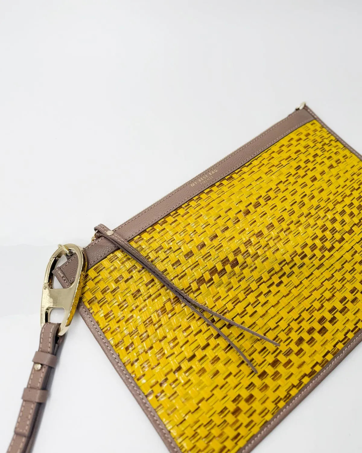 STRAW POUCH IN YELLOW-Pouches-MY BEST BAG- Pointure.AE