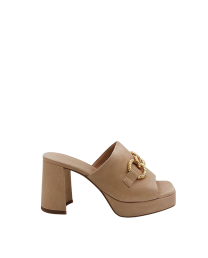 SUEDE SANDAL WITH TRIM-Mules-UNISA- Pointure.AE